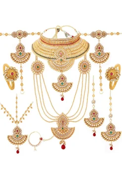 Stone Studded Bridal Set