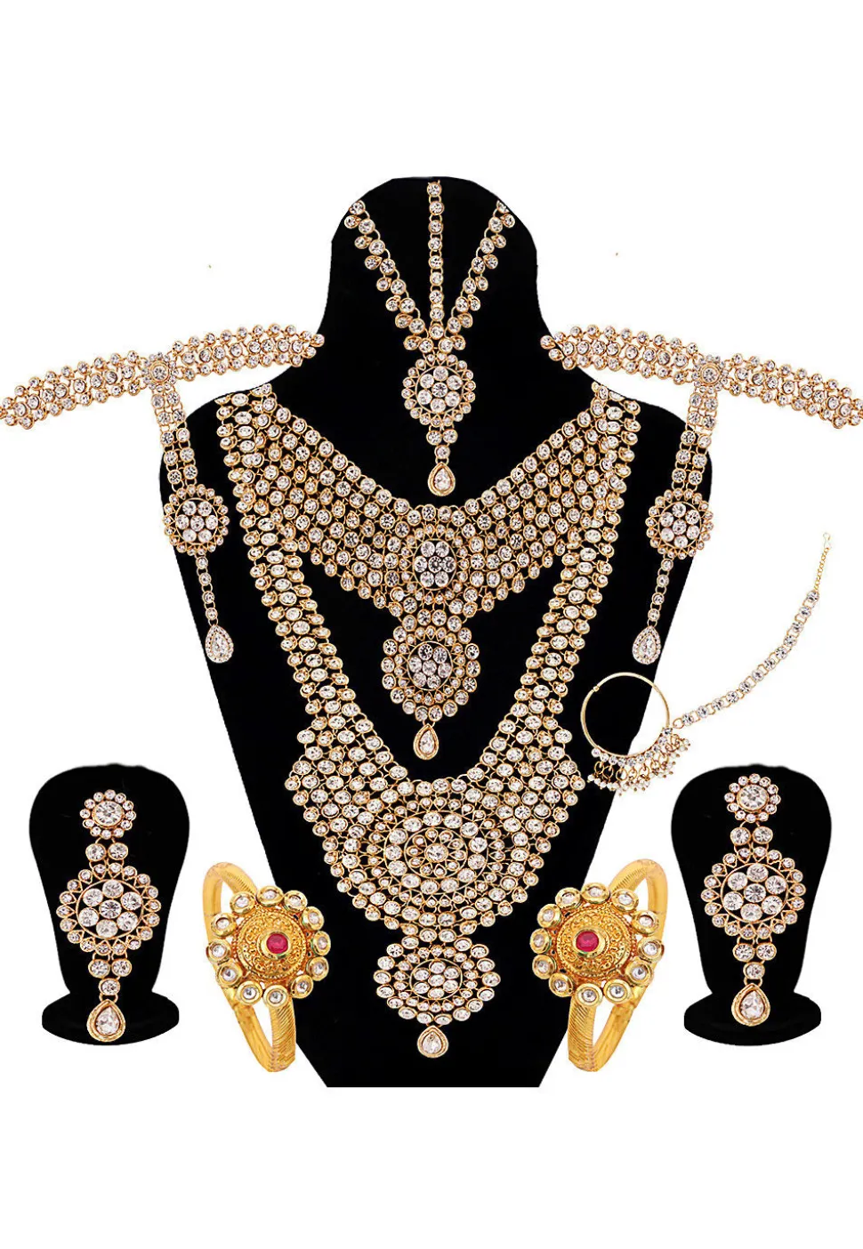 Stone Studded Bridal Set