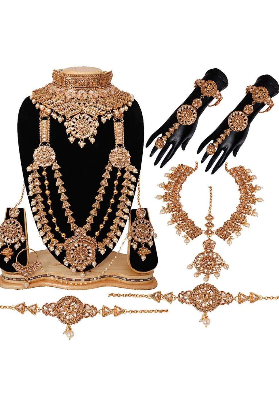 Stone Studded Bridal Set Set