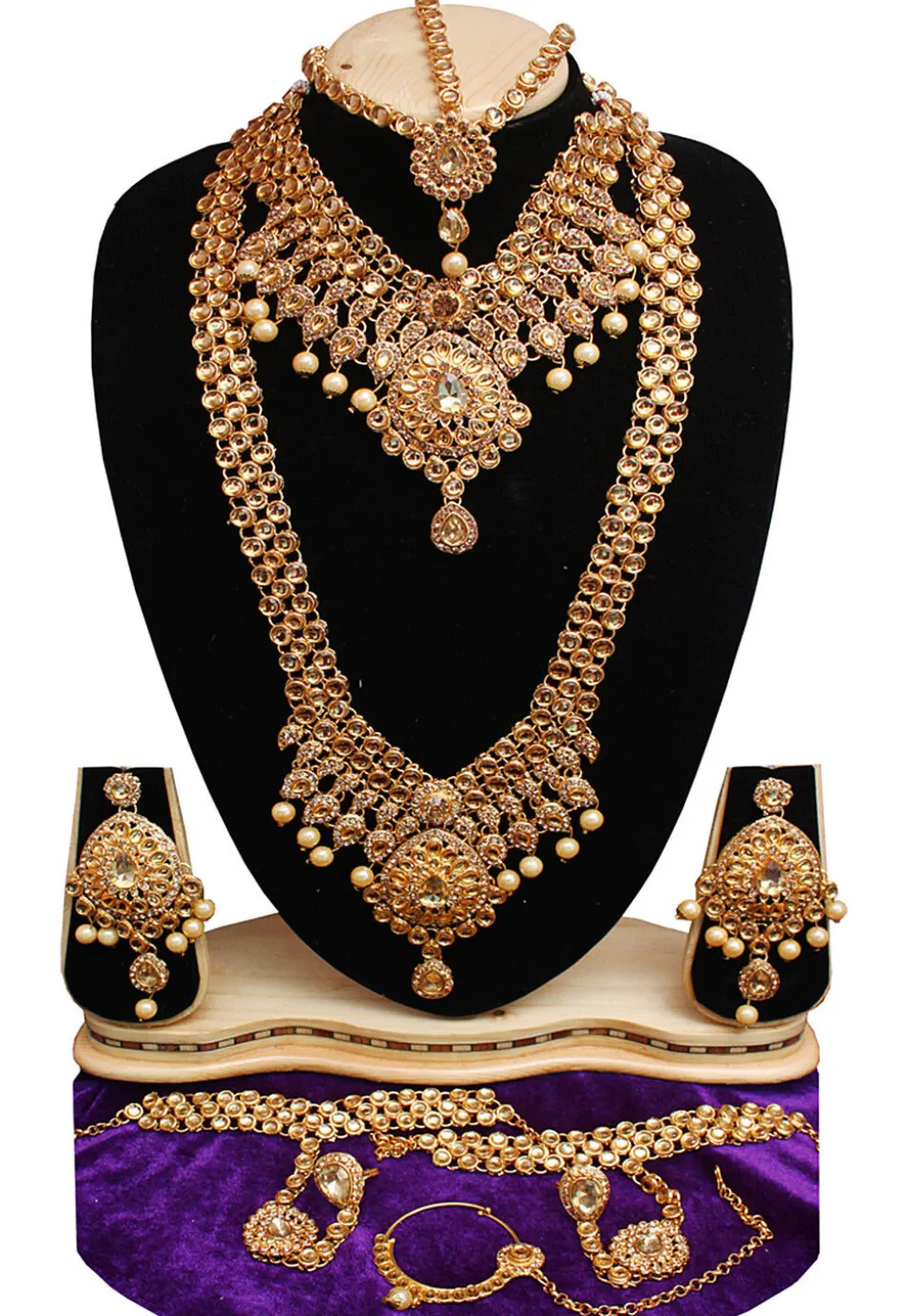 Stone Studded Bridal Set Set