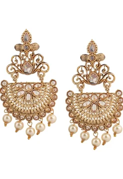 Stone Studded Chandbali Earrings
