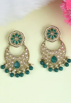 Stone Studded Chandbali Earrings