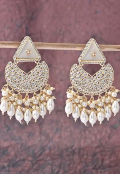 Stone Studded Chandbali Earrings