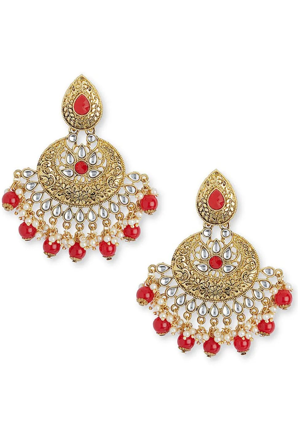 Stone Studded Chandbali Earrings