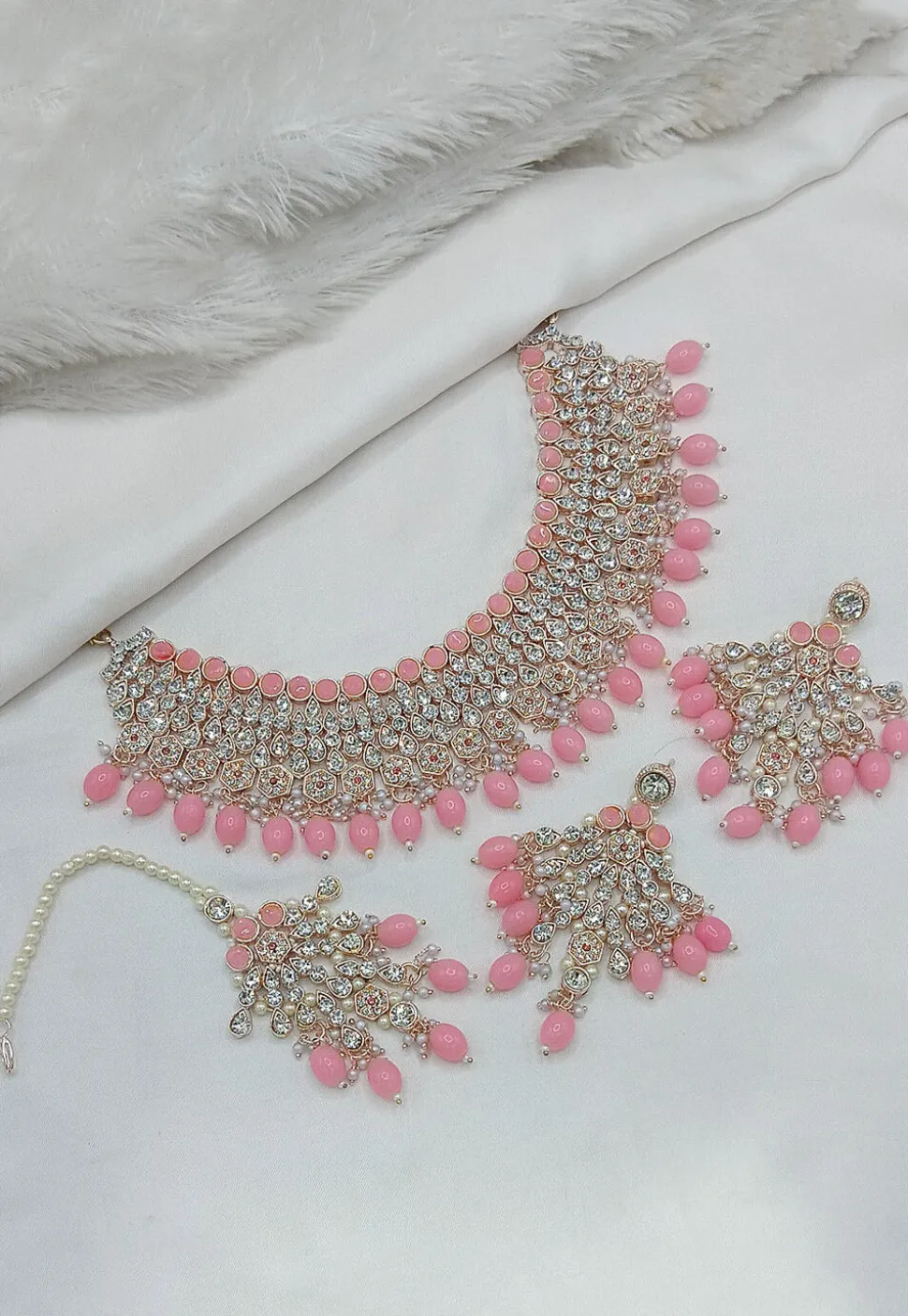 Stone Studded Choker Necklace Set