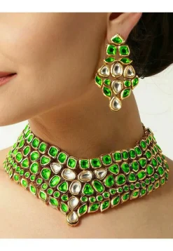Stone Studded Choker Necklace Set