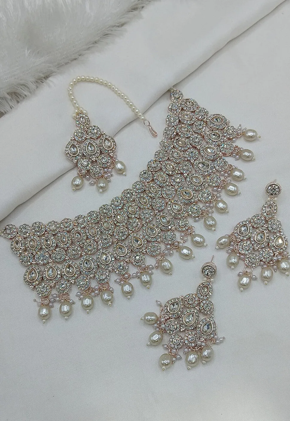 Stone Studded Choker Necklace Set