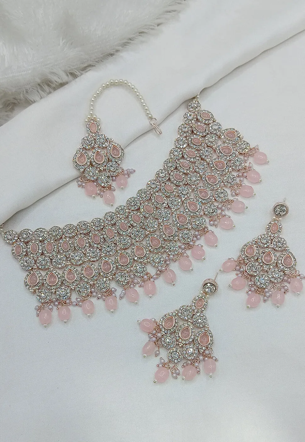Stone Studded Choker Necklace Set