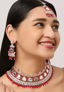 Stone Studded Choker Necklace Set