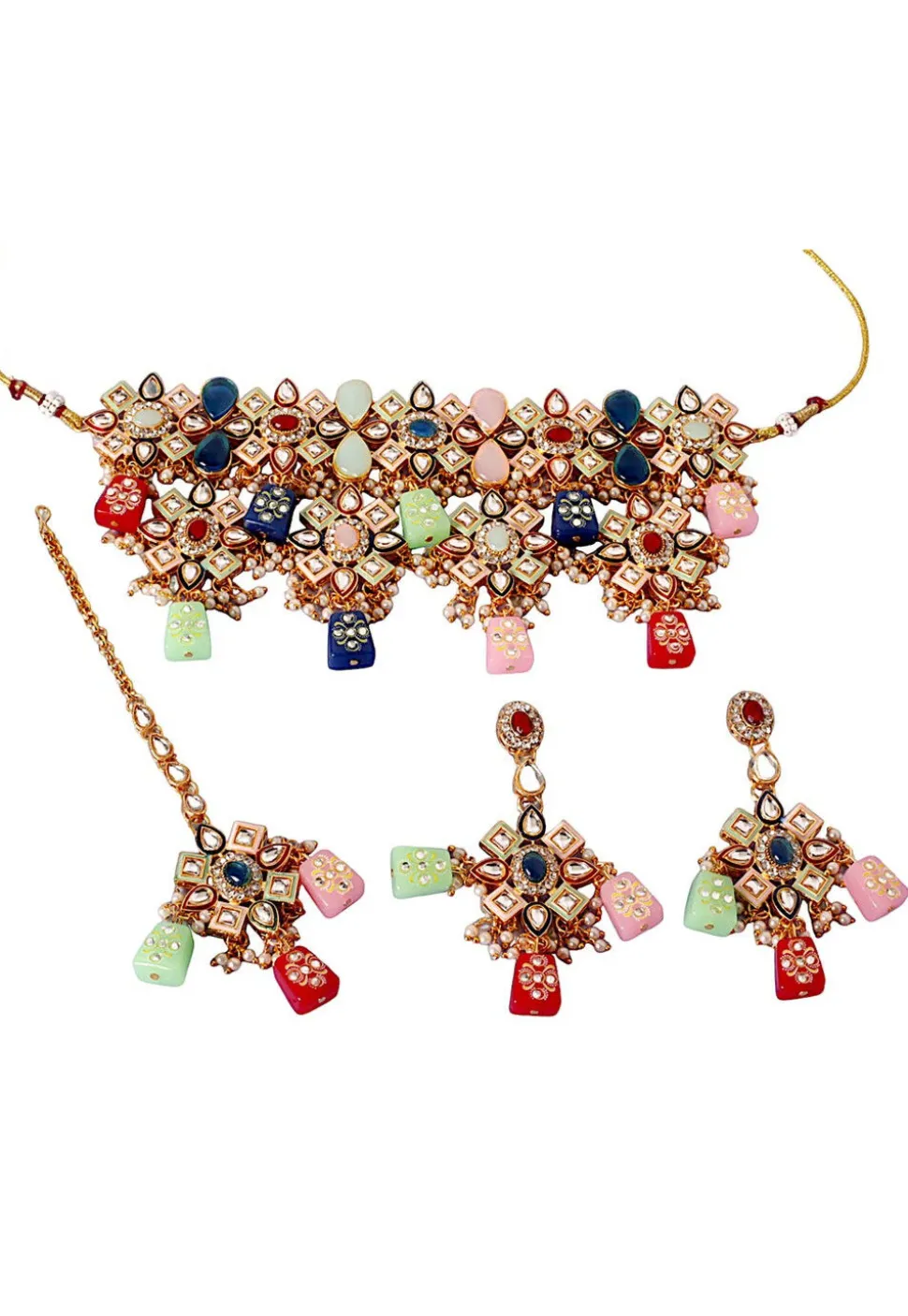 Stone Studded Choker Necklace Set