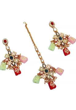 Stone Studded Choker Necklace Set