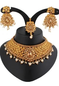 Stone Studded Choker Necklace Set