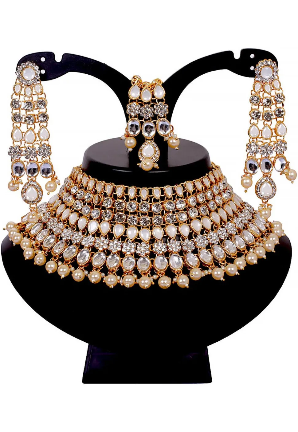Stone Studded Choker Necklace Set