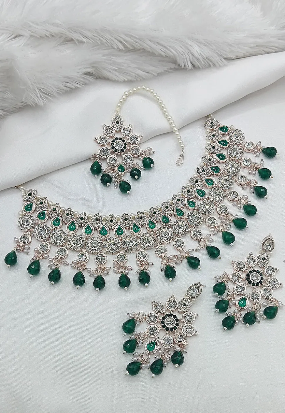 Stone Studded Choker Necklace Set