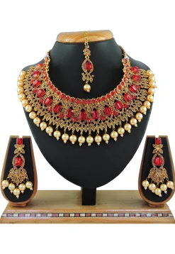 Stone Studded Choker Necklace Set