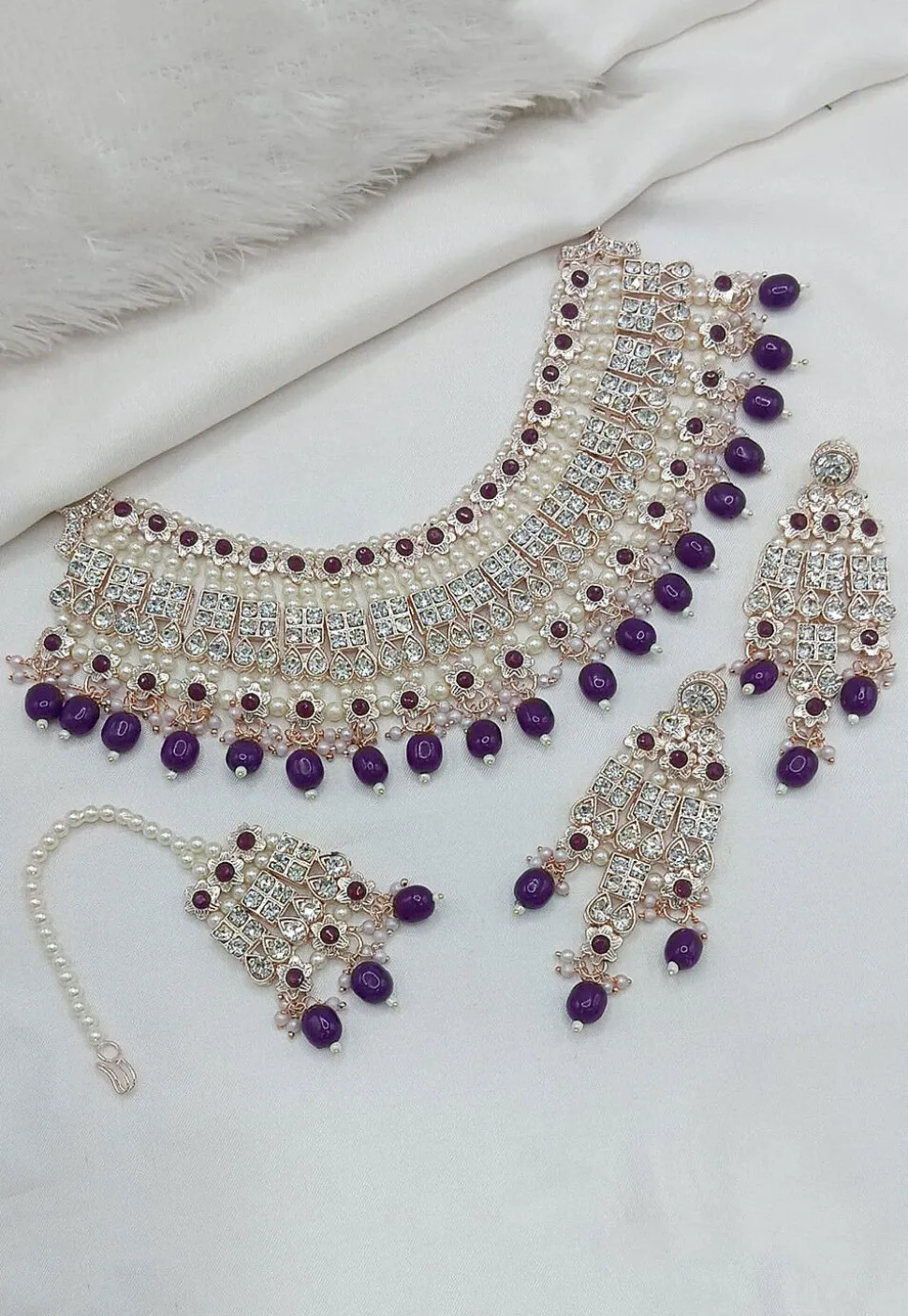 Stone Studded Choker Necklace Set