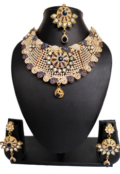 Stone Studded Choker Necklace Set