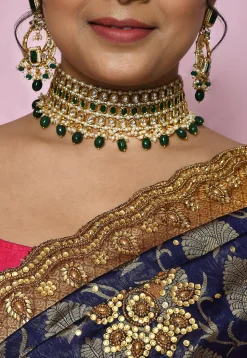 Stone Studded Choker Necklace Set