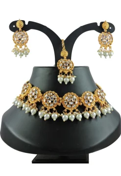 Stone Studded Choker Necklace Set