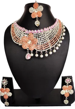 Stone Studded Choker Necklace Set
