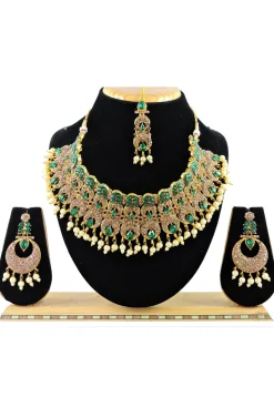 Stone Studded Choker Necklace Set