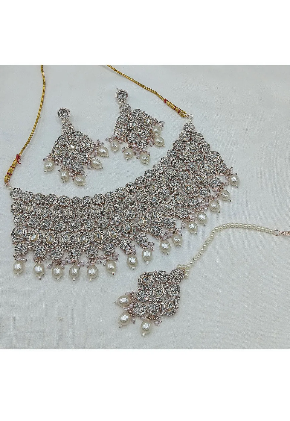Stone Studded Choker Necklace Set