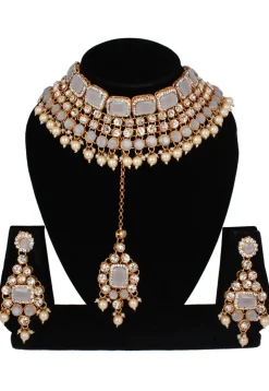 Stone Studded Choker Necklace Set