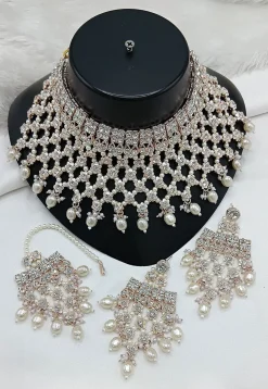 Stone Studded Choker Necklace Set