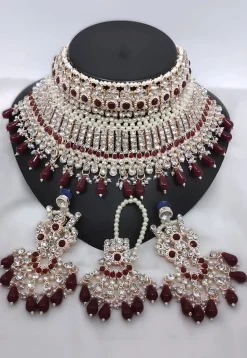 Stone Studded Choker Necklace Set