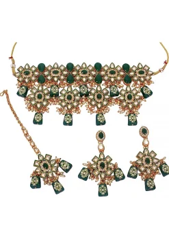 Stone Studded Choker Necklace Set
