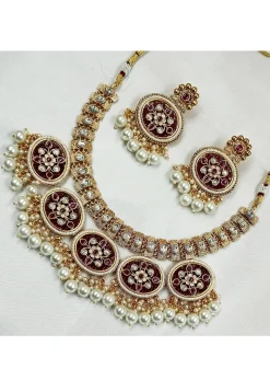 Stone Studded Choker Necklace Set