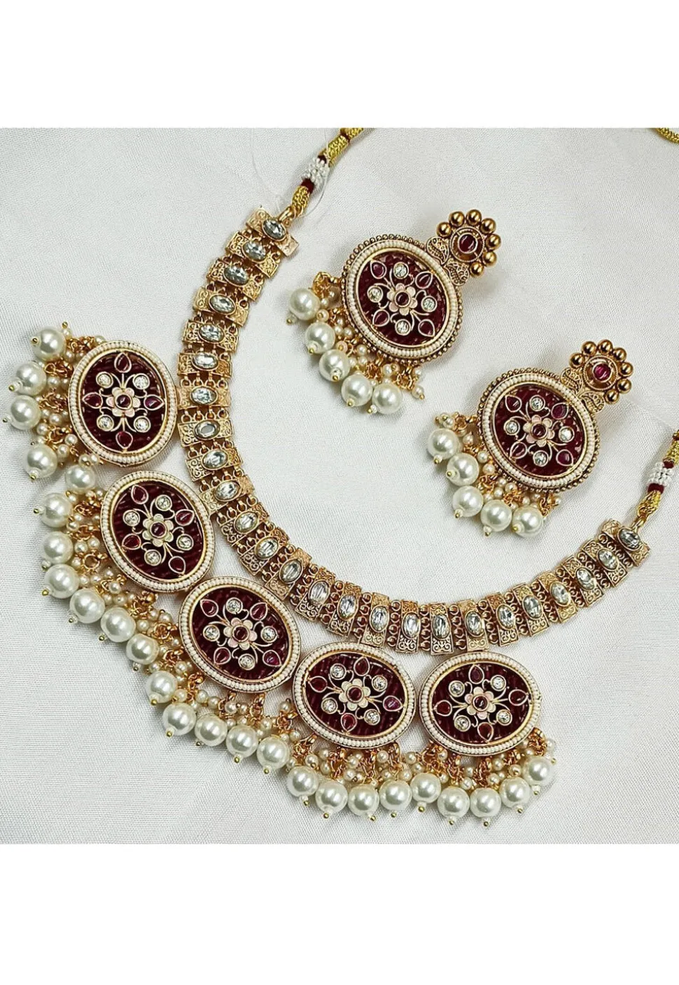 Stone Studded Choker Necklace Set