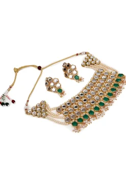 Stone Studded Choker Necklace Set