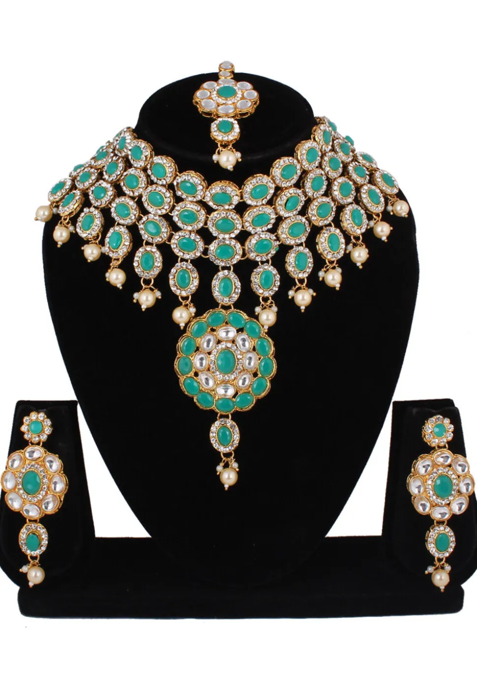 Stone Studded Choker Necklace Set
