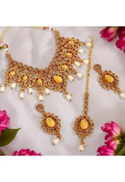 Stone Studded Choker Necklace Set