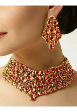 Stone Studded Choker Necklace Set