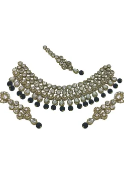 Stone Studded Choker Necklace Set