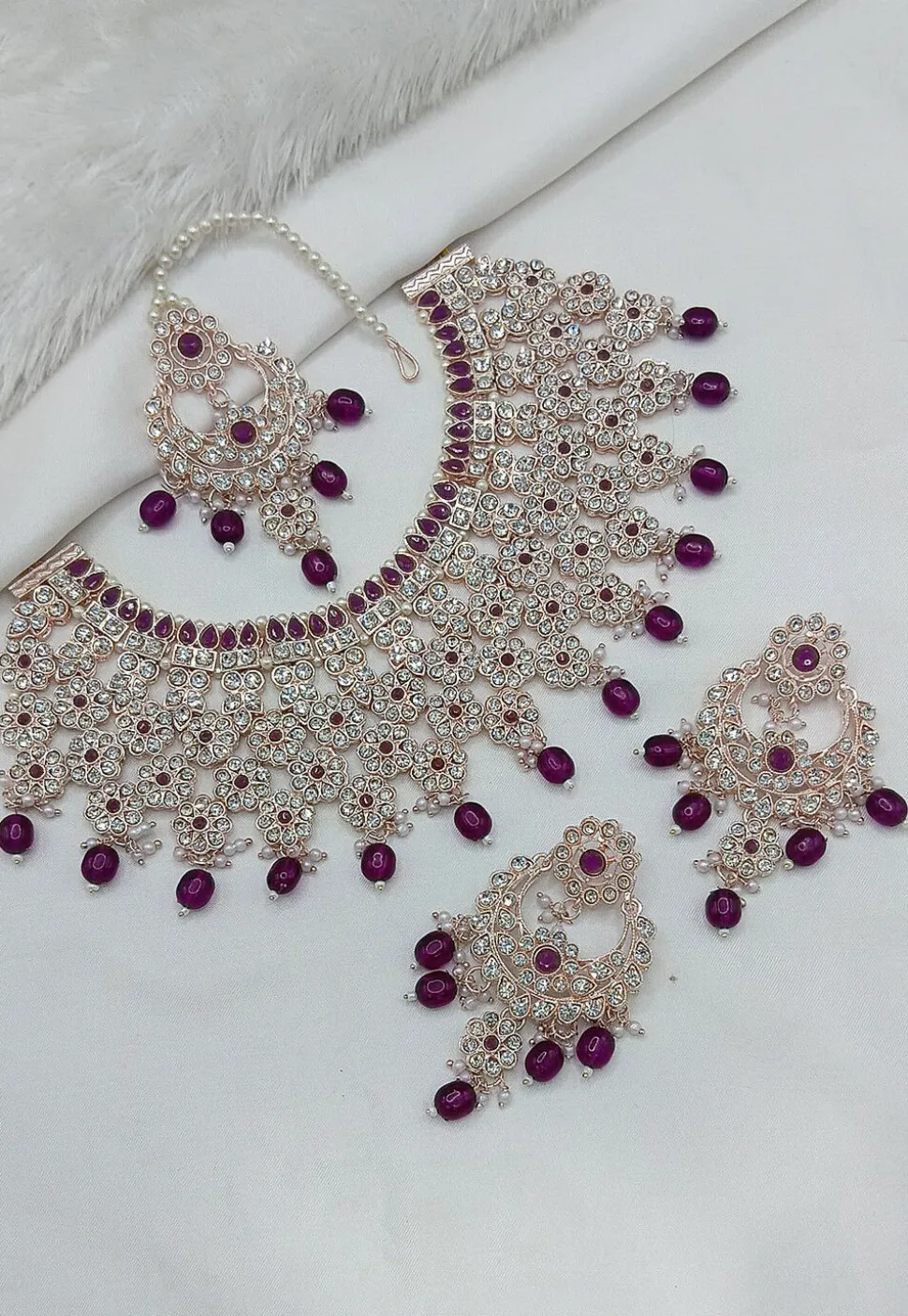 Stone Studded Choker Necklace Set