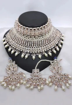 Stone Studded Choker Necklace Set