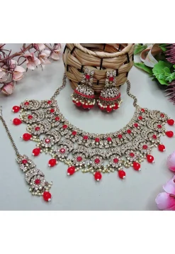 Stone Studded Choker Necklace Set