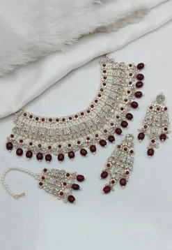 Stone Studded Choker Necklace Set