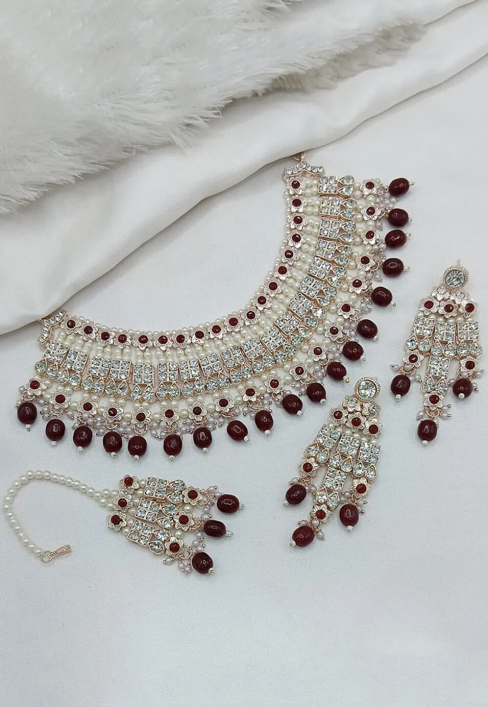 Stone Studded Choker Necklace Set