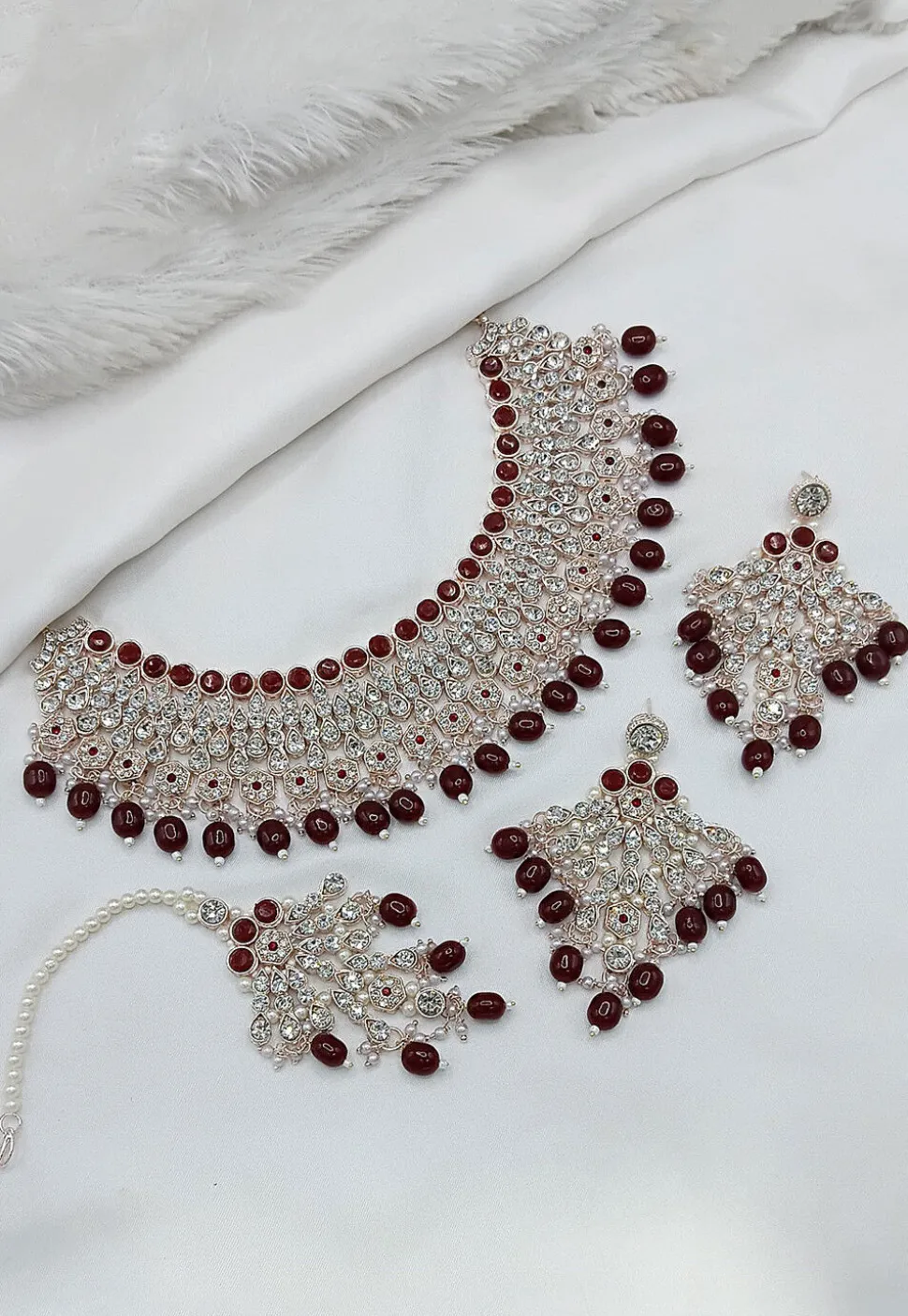 Stone Studded Choker Necklace Set