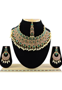 Stone Studded Choker Necklace Set