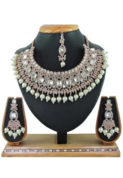 Stone Studded Choker Necklace Set