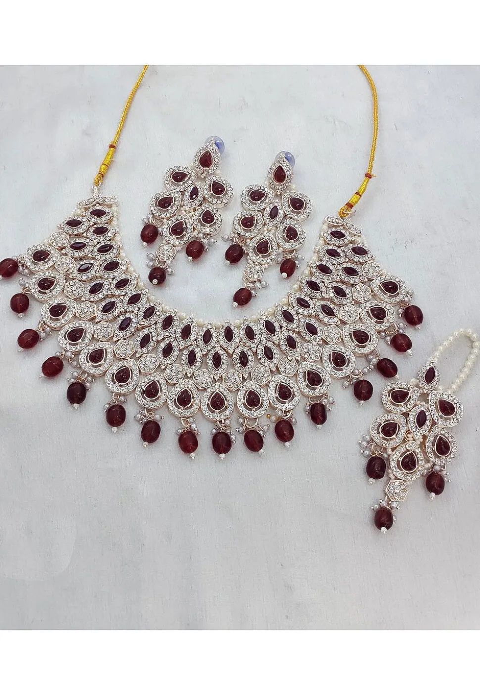 Stone Studded Choker Necklace Set