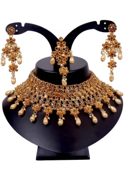 Stone Studded Choker Necklace Set