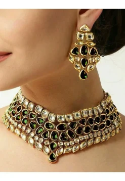 Stone Studded Choker Necklace Set