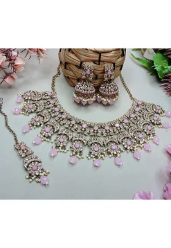 Stone Studded Choker Necklace Set