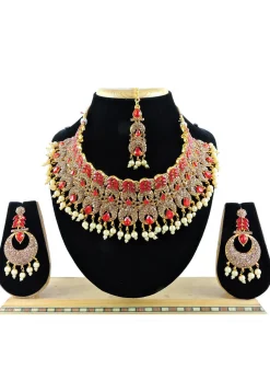 Stone Studded Choker Necklace Set